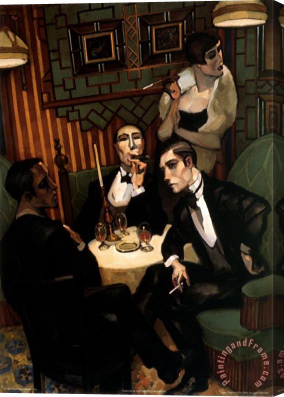 Juarez Machado Cigar Cognac in The Salon Stretched Canvas Painting / Canvas Art