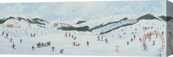 Judy Joel On The Slopes Stretched Canvas Print / Canvas Art
