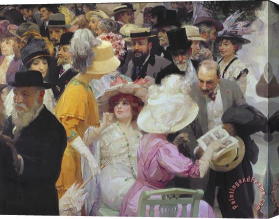 Jules Alexandre Grun Friday at the French Artists Salon Stretched Canvas Print / Canvas Art