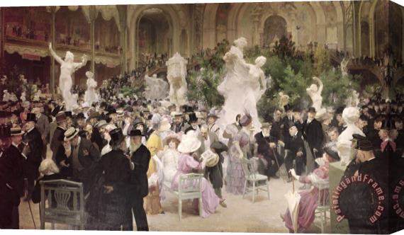 Jules Alexandre Grun Friday at the Salon Stretched Canvas Print / Canvas Art