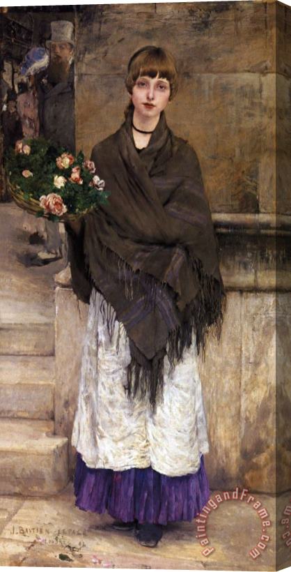 Jules Bastien Lepage Flower Seller in London Stretched Canvas Painting / Canvas Art