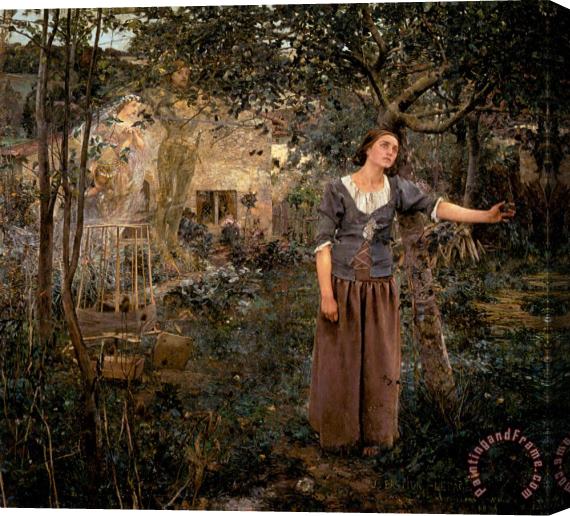 Jules Bastien Lepage Joan of Arc Stretched Canvas Print / Canvas Art