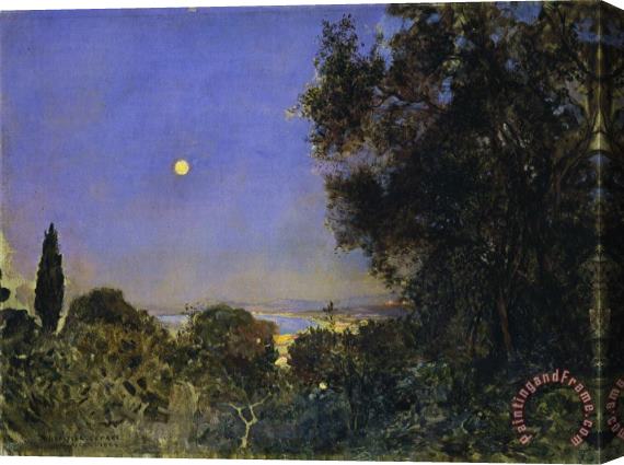 Jules Bastien Lepage Lever De Lune a Alger Stretched Canvas Painting / Canvas Art