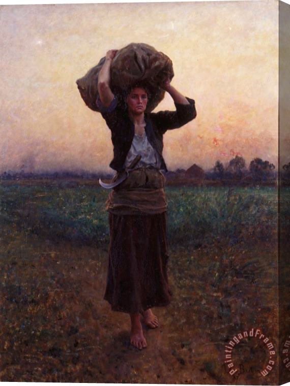 Jules Breton Shepherd's Star Stretched Canvas Painting / Canvas Art