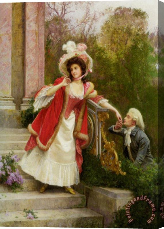 Jules Girardet The Lovers Stretched Canvas Painting / Canvas Art