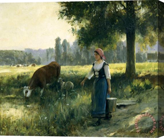 Julien Dupre In The Meadow Stretched Canvas Print / Canvas Art
