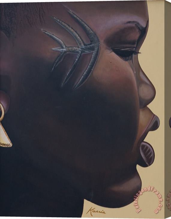Kaaria Mucherera Tribal Mark Stretched Canvas Painting / Canvas Art