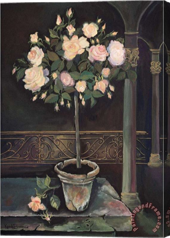 Karel Burrows Rose Topiary Stretched Canvas Painting / Canvas Art