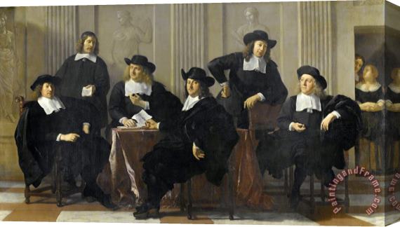 Karel Dujardin The Regents of The Spinhuis And Nieuwe Werkhuis, Amsterdam Stretched Canvas Painting / Canvas Art