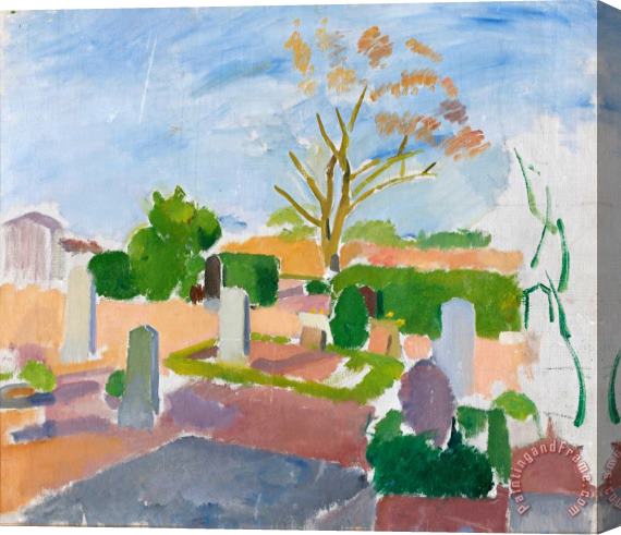 Karl Isakson Graveyard, Christianso Stretched Canvas Painting / Canvas Art