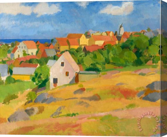 Karl Isakson View Over Gudhjem Stretched Canvas Print / Canvas Art