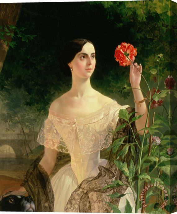 Karl Pavlovich Bryullov Portrait Of Sofia Andreyevna Shuvalova Stretched Canvas Print / Canvas Art