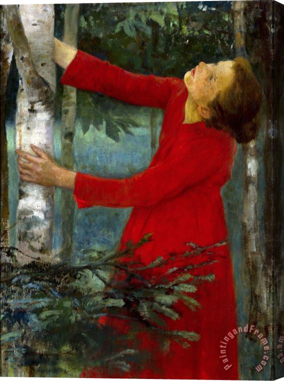 Karoly Ferenczy Birdsong Stretched Canvas Painting / Canvas Art