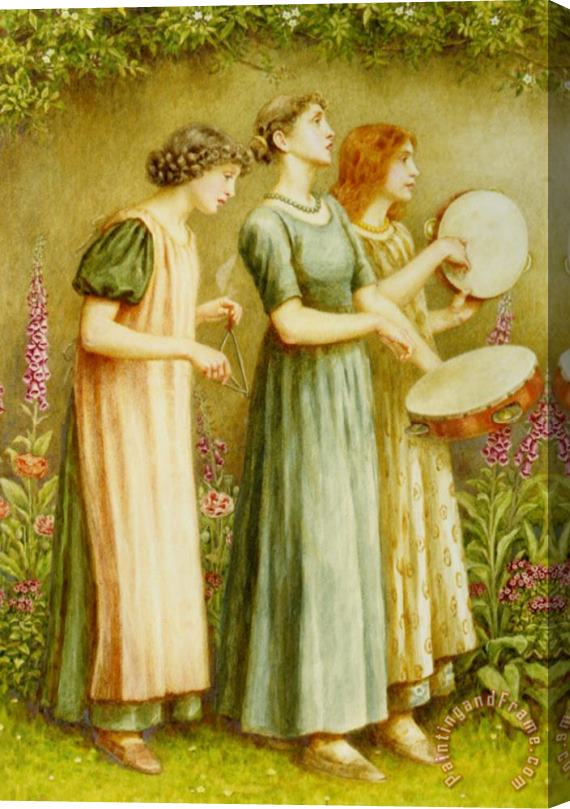 Kate Greenaway Three Women in a Garden Stretched Canvas Painting / Canvas Art