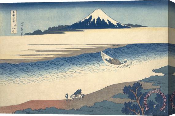 Katsushika Hokusai Bushu Tamagawa (the Tama River in Musashi Province) Stretched Canvas Print / Canvas Art