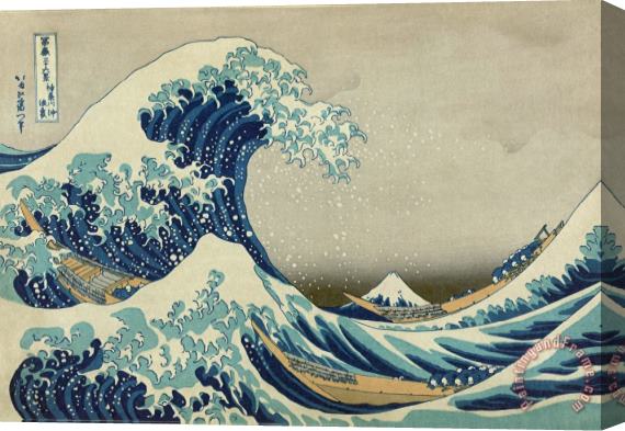 Katsushika Hokusai Great Wave Of Kanagawa Stretched Canvas Print / Canvas Art