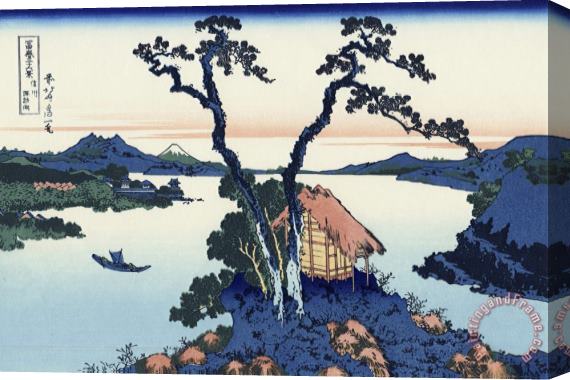Katsushika Hokusai Lake Suwa in The Shinano Province Stretched Canvas Painting / Canvas Art