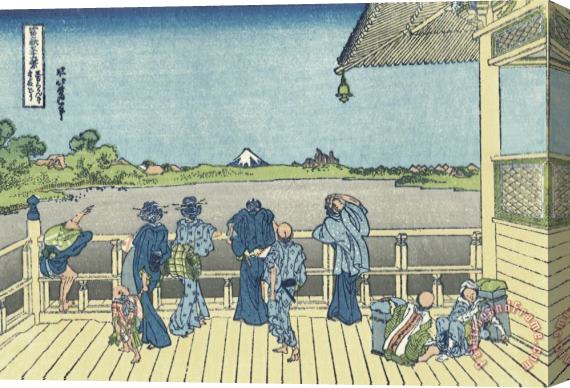 Katsushika Hokusai Sazai Hall of The Five Hundred Rakan Temple Stretched Canvas Print / Canvas Art