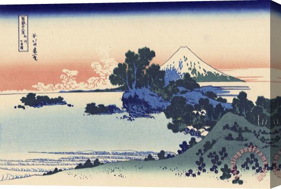 Katsushika Hokusai Shichiri Beach in Sagami Stretched Canvas Painting / Canvas Art
