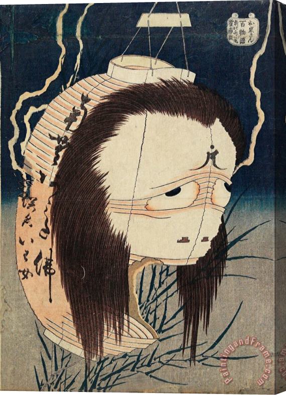 Katsushika Hokusai The Lantern Ghost, Iwa Stretched Canvas Print / Canvas Art