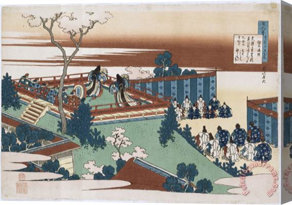 Katsushika Hokusai The Poem of Sojo Henjo Stretched Canvas Print / Canvas Art