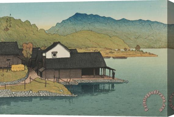 Kawase Hasui Autumn on Lake Kugushiko (wakasa Kugushiko), From The Series Souvenirs of Travels, First Series (tabi Miyage, Dai Isshu) Stretched Canvas Painting / Canvas Art