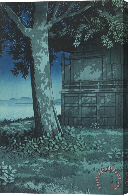 Kawase Hasui Hachiro Gata, Akita, at Night (akita Hachiro Gata) Stretched Canvas Painting / Canvas Art