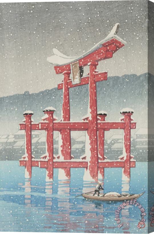 Kawase Hasui Miyajima in Snow (miyajima, Setchu) Stretched Canvas Print / Canvas Art