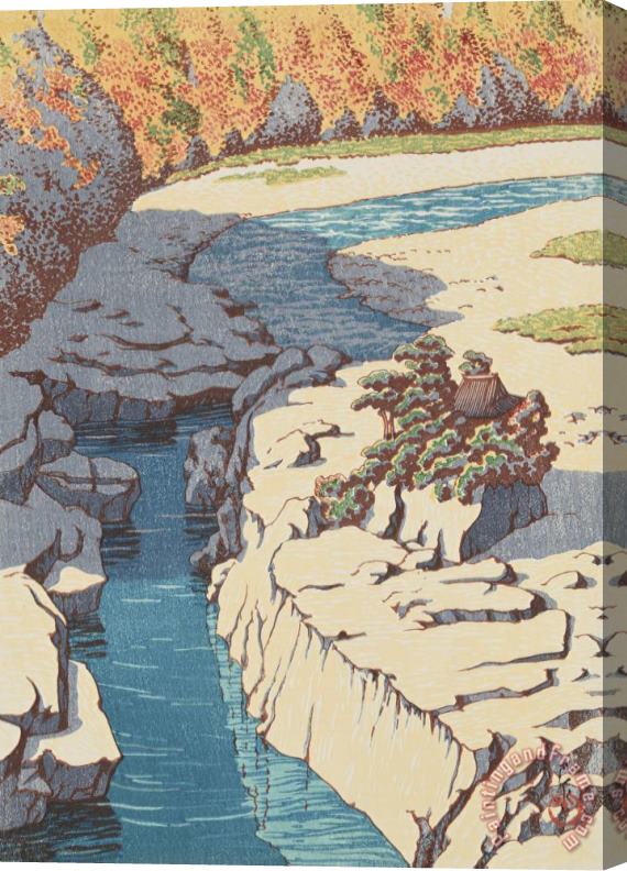 Kawase Hasui Nezame Gorge (kiso No Nezame), From The Series Selected Landscapes (fukei Senshu) Stretched Canvas Print / Canvas Art