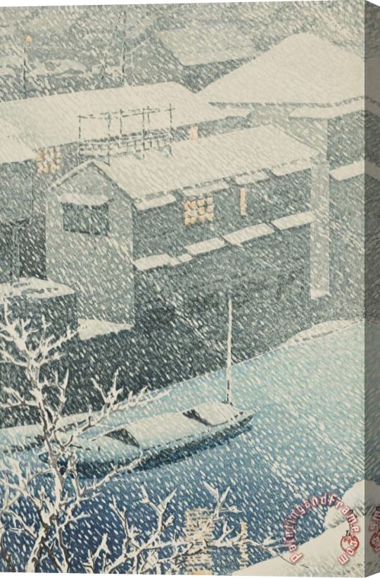 Kawase Hasui Ochanomizu in Snow (ochanomizu) Stretched Canvas Print / Canvas Art
