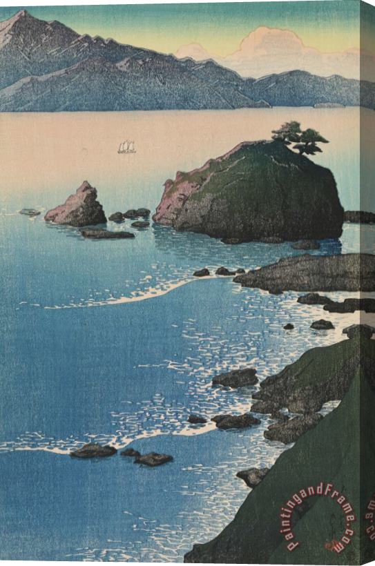 Kawase Hasui Sunrise at Kude Beach, Wakasa (wakasa Kude No Hama), From The Series Souvenirs of Travels, First Series (tabi Miyage, Dai Isshu) Stretched Canvas Print / Canvas Art
