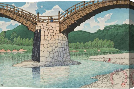 Kawase Hasui The Kintai Bridge (suwo Kintaibashi), From The Series Souvenirs of Travels, Third Series (tabi Miyage, Dai San Shu) Stretched Canvas Print / Canvas Art
