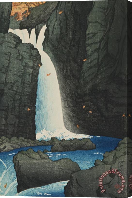 Kawase Hasui Yuhi Waterfall, Shiobara Stretched Canvas Print / Canvas Art