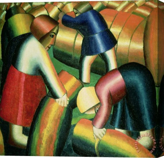 Kazimir Severinovich Malevich Taking in the Rye Stretched Canvas Print / Canvas Art