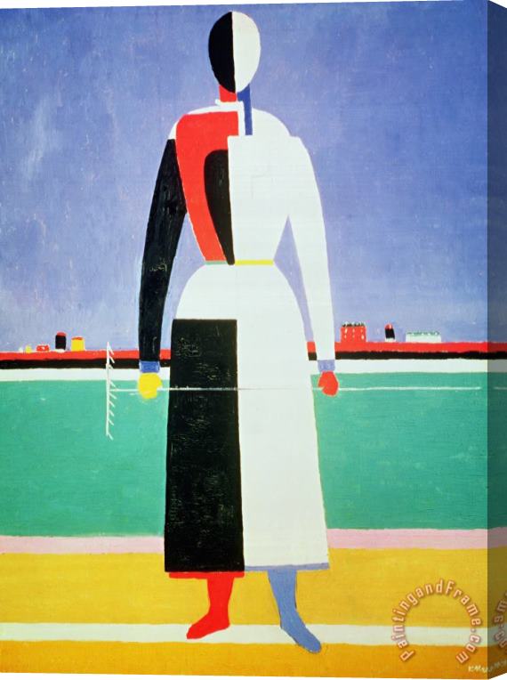 Kazimir Severinovich Malevich Woman with a Rake Stretched Canvas Painting / Canvas Art