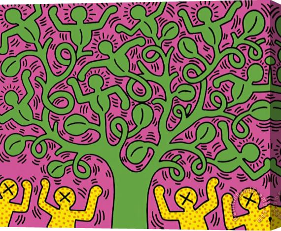 Keith Haring Arbre De Vie Tree of Life 1984 Stretched Canvas Print / Canvas Art