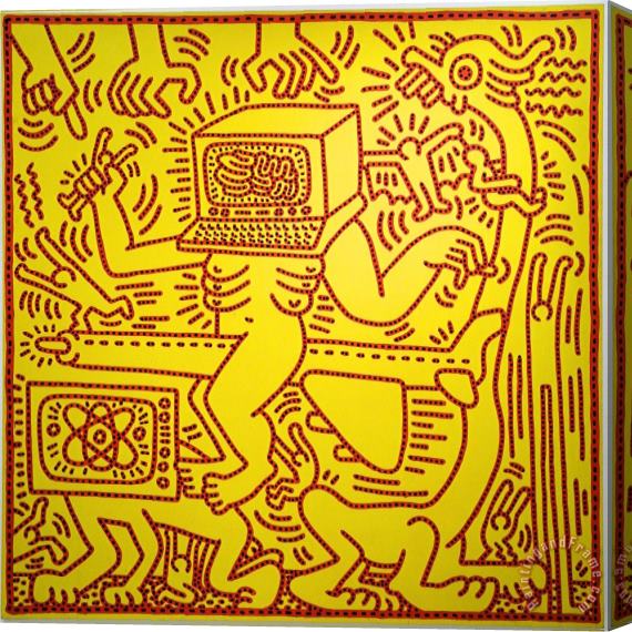 Keith Haring Pop Shop 1 Stretched Canvas Print / Canvas Art