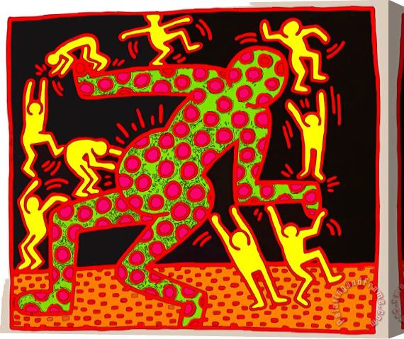 Keith Haring Pop Shop 16 Stretched Canvas Painting / Canvas Art