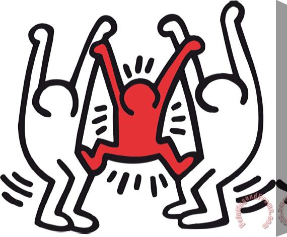 Keith Haring Pop Shop Family II Stretched Canvas Print / Canvas Art