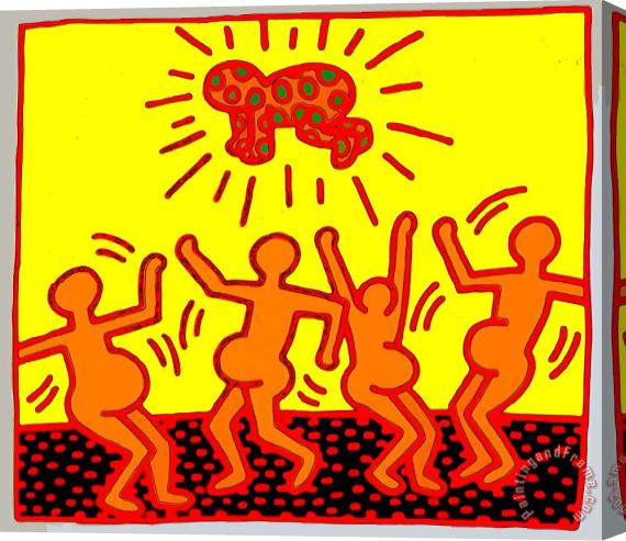 Keith Haring Pop Shop Radiant Baby II Stretched Canvas Print / Canvas Art