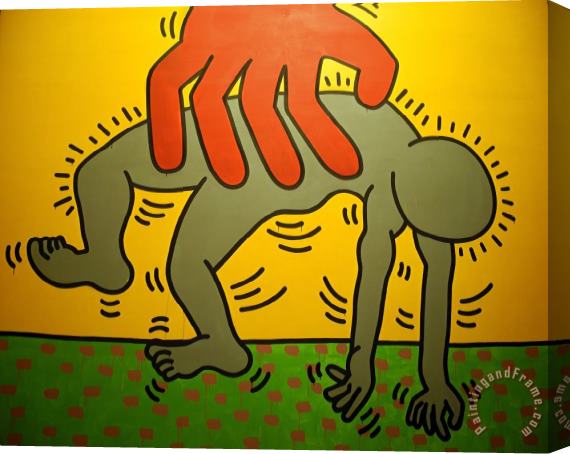 Keith Haring Ten Commandments Detail 2 Stretched Canvas Painting / Canvas Art