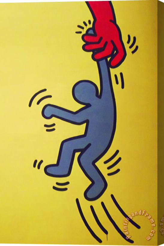 Keith Haring Ten Commandments Detail Stretched Canvas Print / Canvas Art