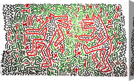 Keith Haring Untitled 1981 Stretched Canvas Painting / Canvas Art