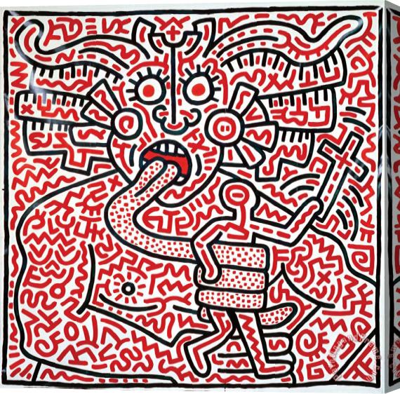 Keith Haring Untitled, 1983 Stretched Canvas Painting / Canvas Art