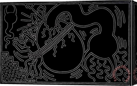 Keith Haring Untitled 1988 Stretched Canvas Print / Canvas Art