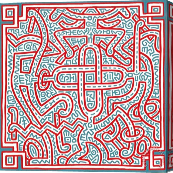 Keith Haring Untitled 1989 Stretched Canvas Painting / Canvas Art