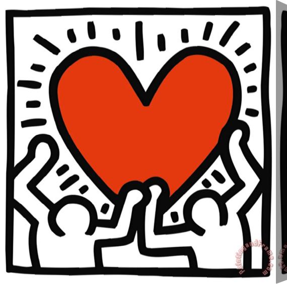 Keith Haring Untitled C 1988 Stretched Canvas Print / Canvas Art