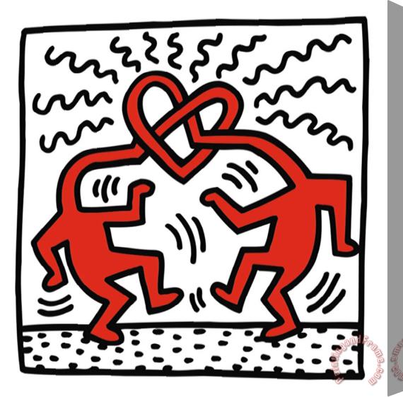 Keith Haring Untitled C 1989 Stretched Canvas Painting / Canvas Art