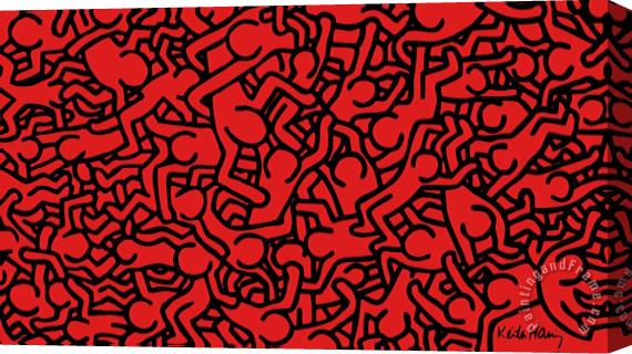 Keith Haring Windows Theme Stretched Canvas Print / Canvas Art