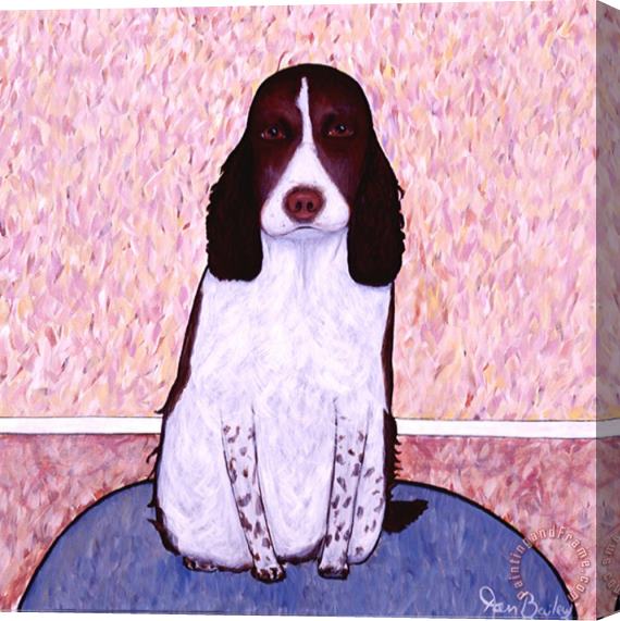 Ken Bailey Patience Springer Spaniel Stretched Canvas Painting / Canvas Art